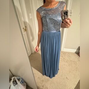 David’s Bridal Lace And Chiffon Gown